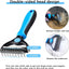 Professional Dematting Brush Tool for Cats and Dogs - Removes Mats and Tangles