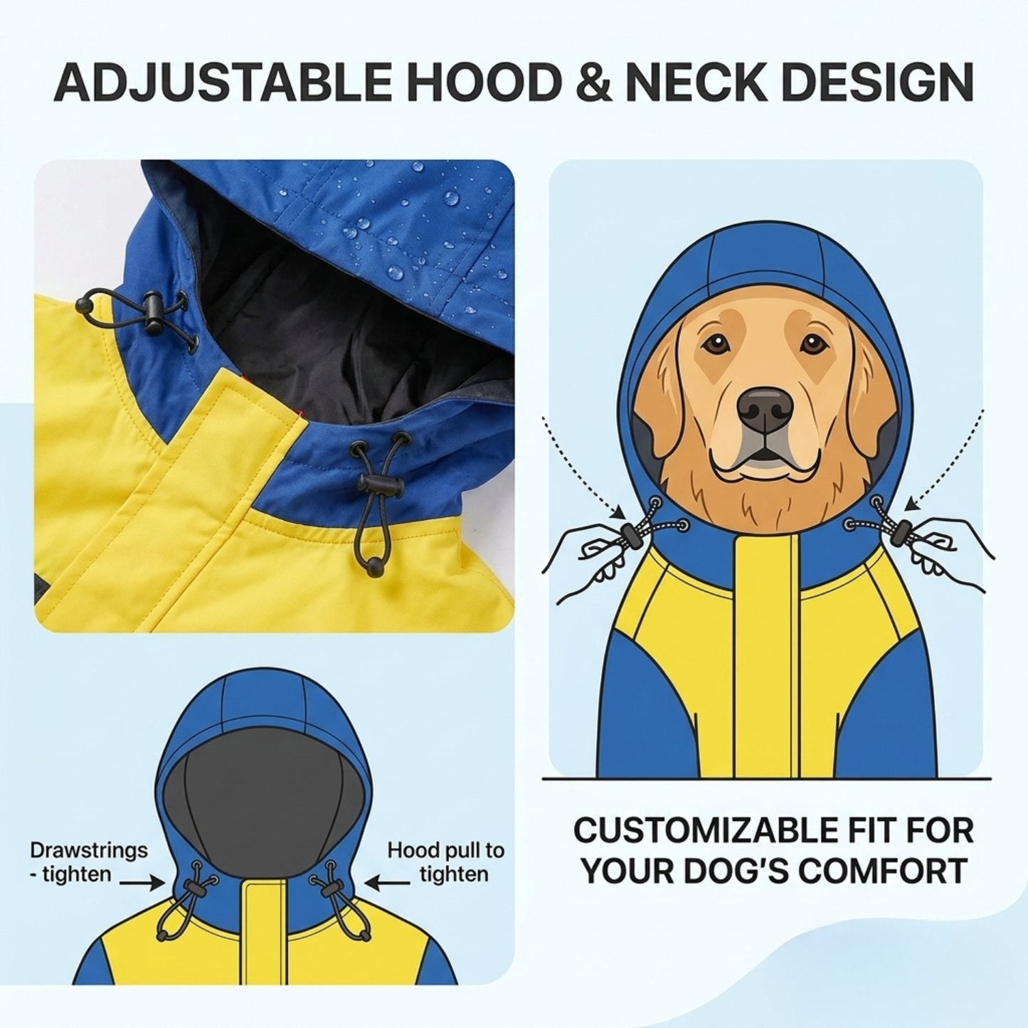 Personalized Dog Raincoat Jacket