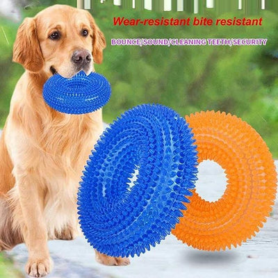 TPR Rubber Spike RING Chew Toy for Dogs and Puppies