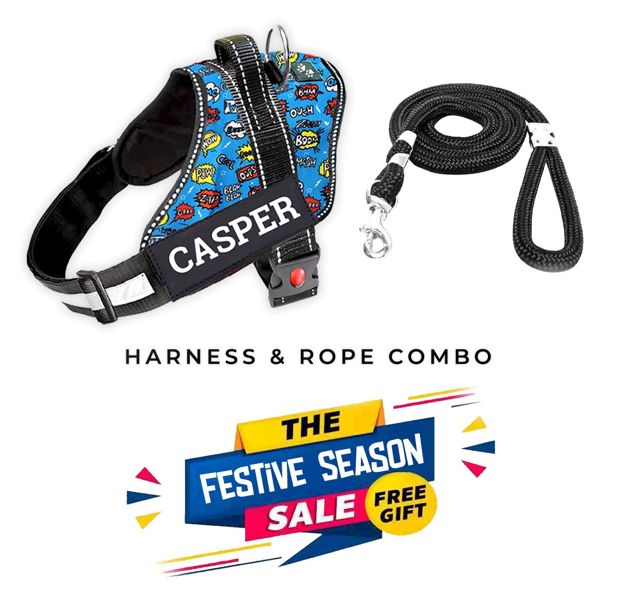 Personalized Dog Harness - ATOMIC POP