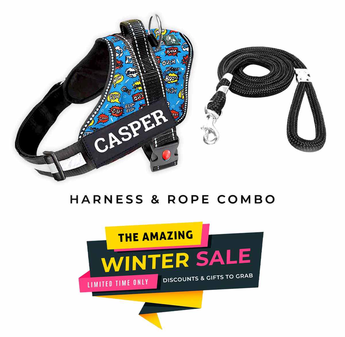 Personalized Dog Harness - ATOMIC POP