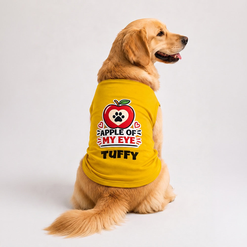 Personalized Pet Vest/Sando/T-Shirt - YELLOW