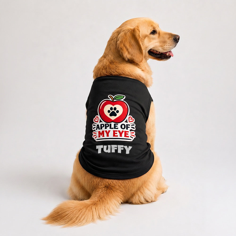Personalized Pet Vest/Sando/T-Shirt - BLACK
