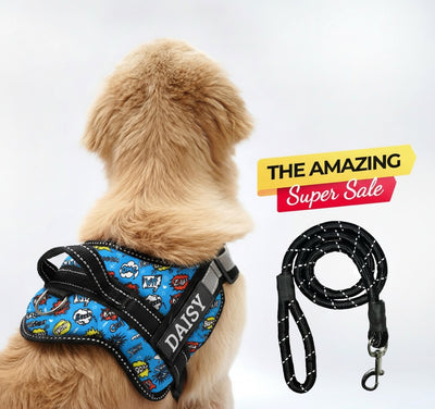 Personalized Dog Harness - ATOMIC POP