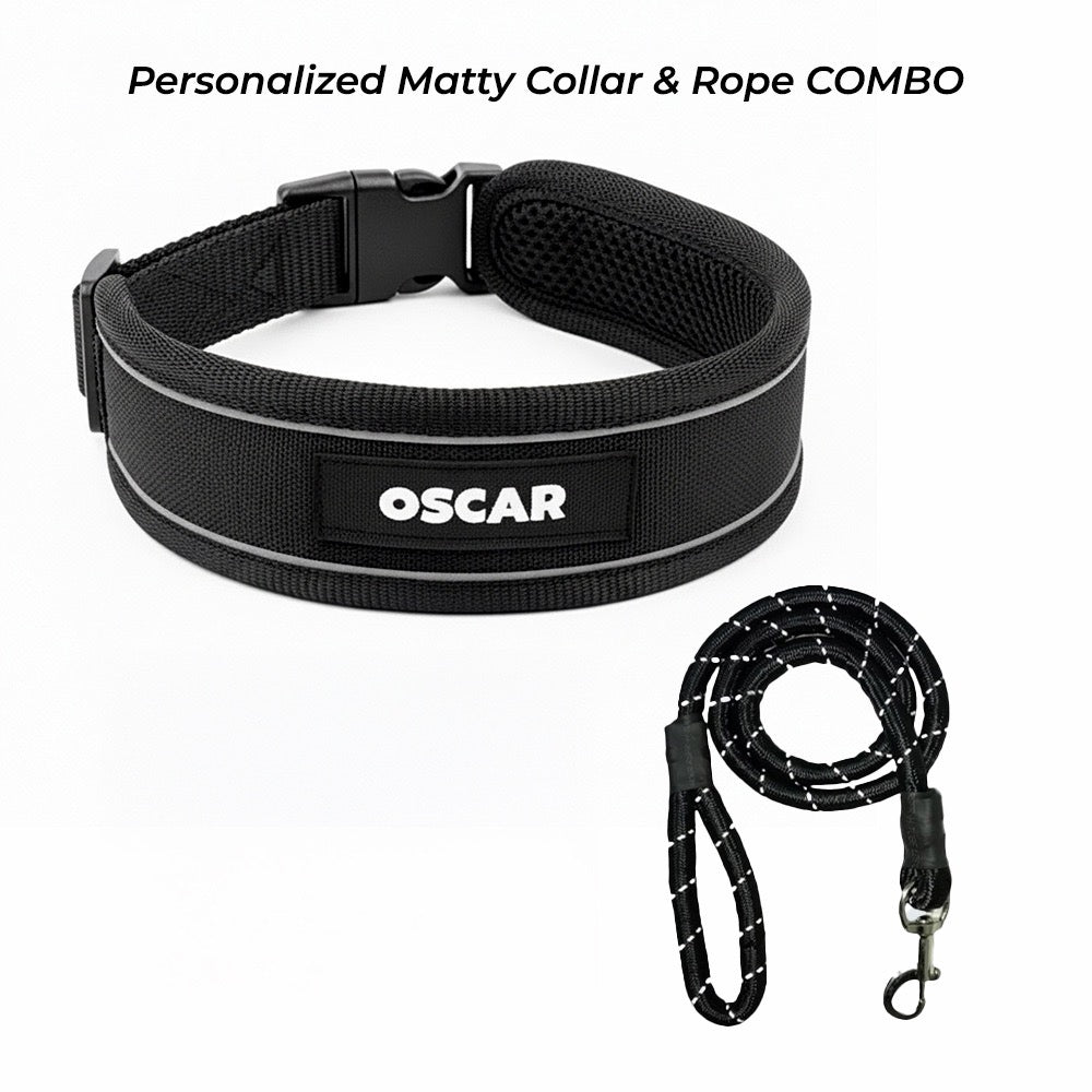 Personalized Matty Collar - BLACK