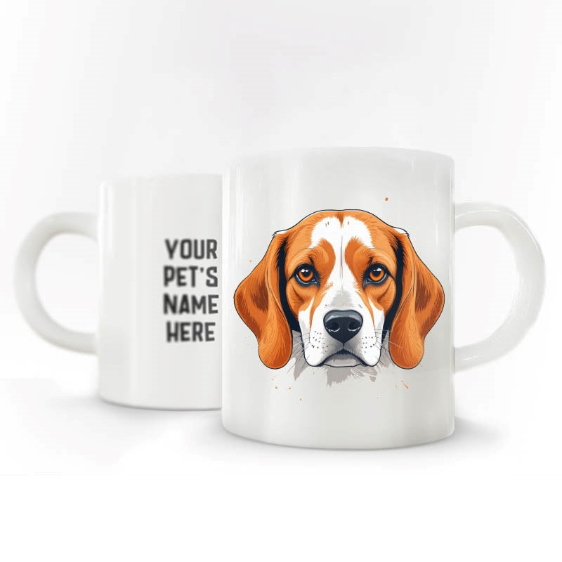 Personalized Pet Breed Coffee MUG - Graphical with Name