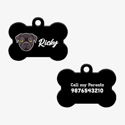 Personalized Pet ID Tag - Pug 2