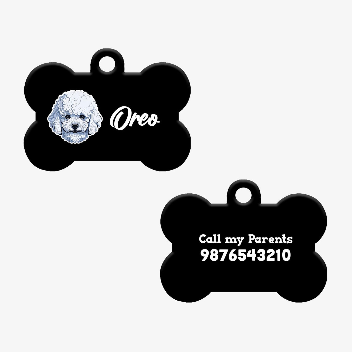 Personalized Pet ID Tag - Poodle