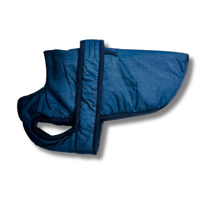SUPER PET Warm Dog Jacket - BLUE MICRO DENIM