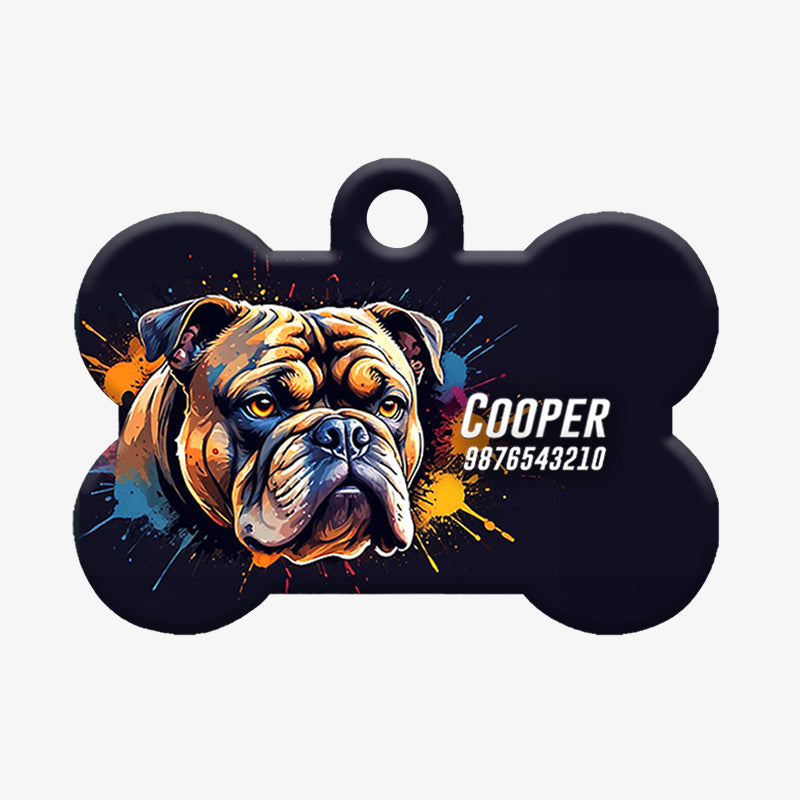 Personalized Pet ID Tag - Bulldog