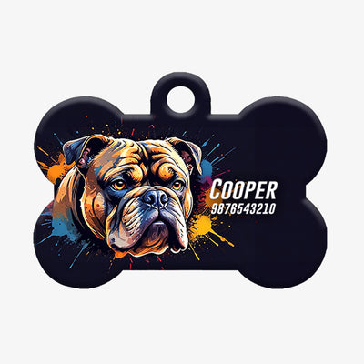 Personalized Pet ID Tag - Bulldog