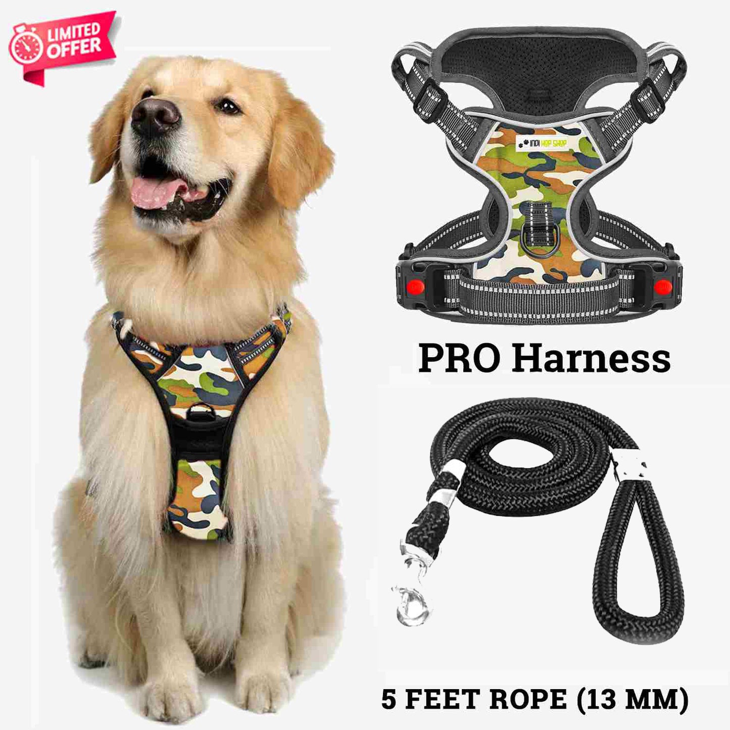 PRO Harness - Camouflage - Reflective | No-Choke | Adjustable