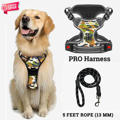 PRO Harness - Camouflage - Reflective | No-Choke | Adjustable