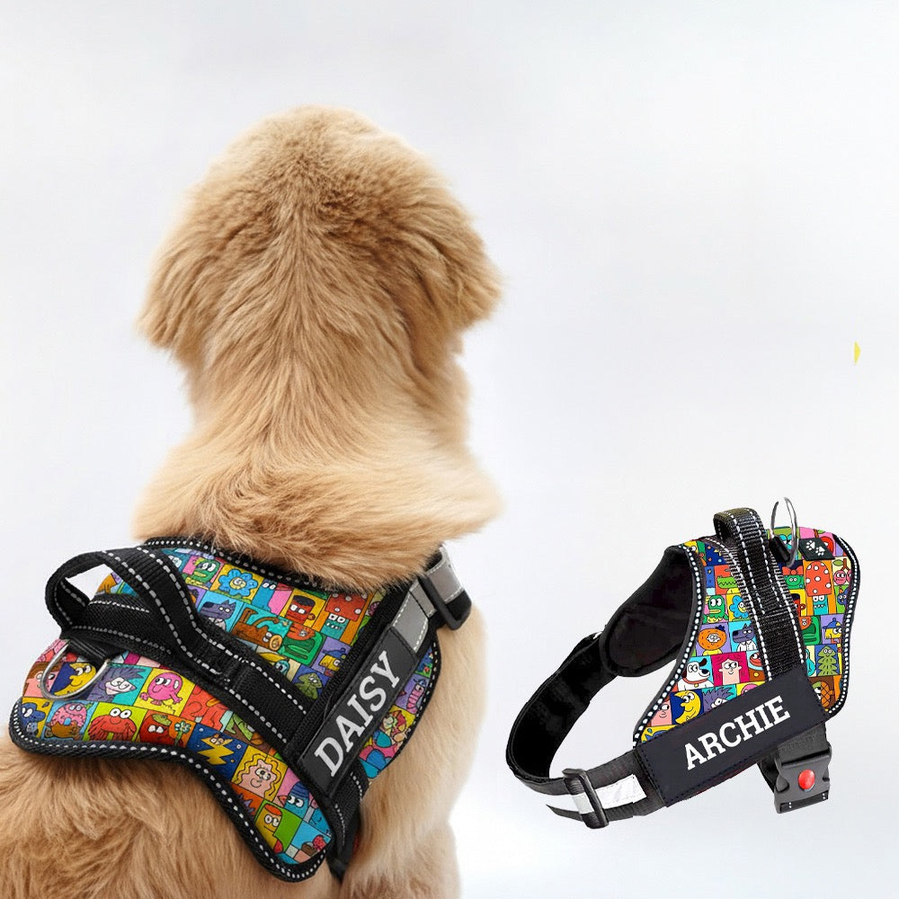 Personalized Dog Harness - COMIC CUBES