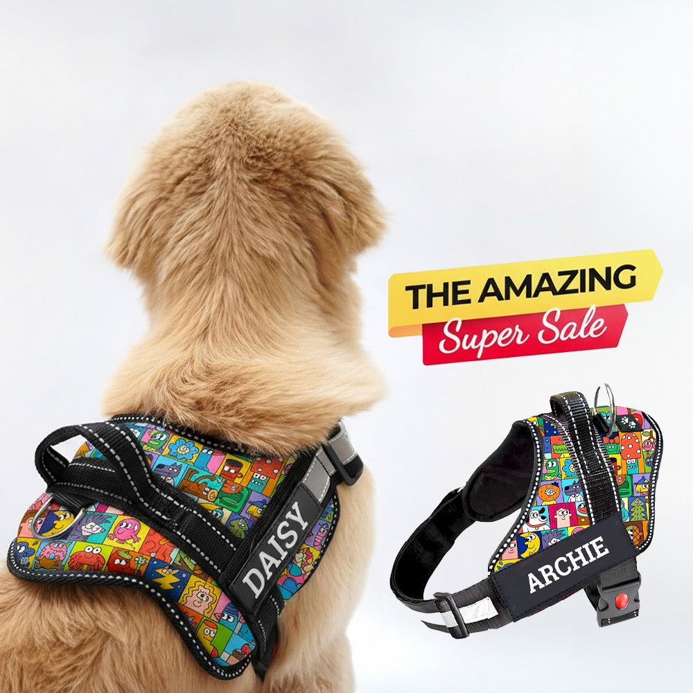 Personalized Dog Harness - COMIC CUBES