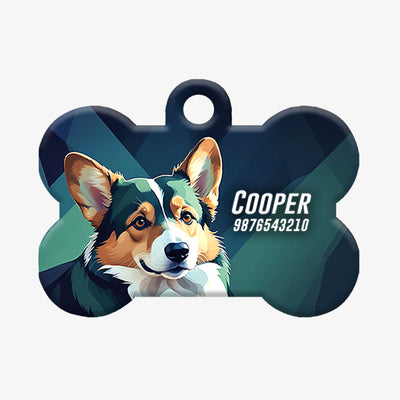 Personalized Pet ID Tag - Corgi