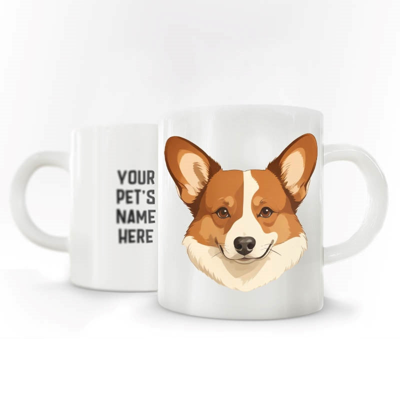 Personalized Pet Breed Coffee MUG - Graphical with Name