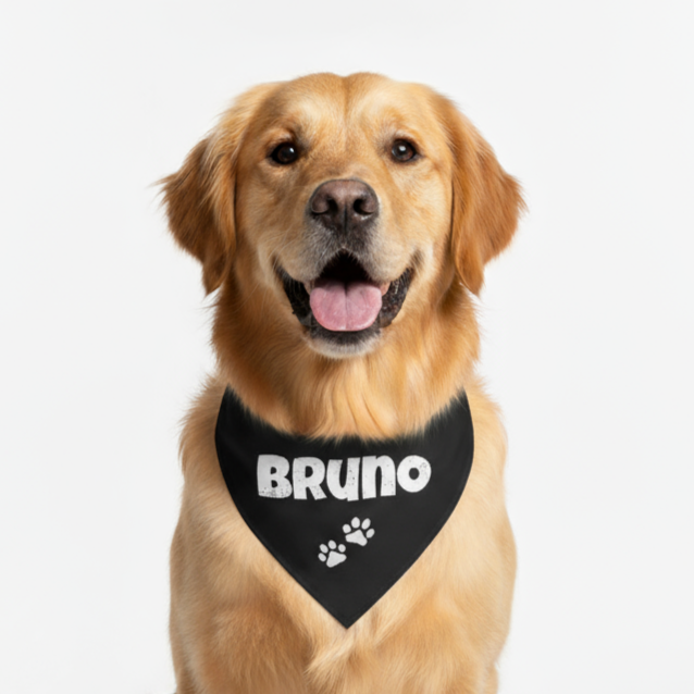 Personalized Bandana for Pets - BLACK