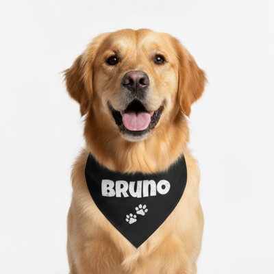 Personalized Bandana for Pets - BLACK