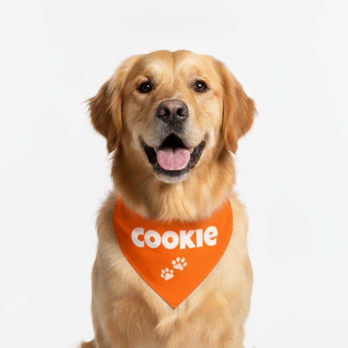Personalized Bandana for Pets - ORANGE