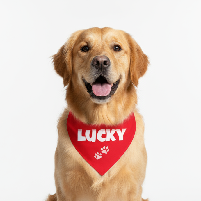 Personalized Bandana for Pets - RED