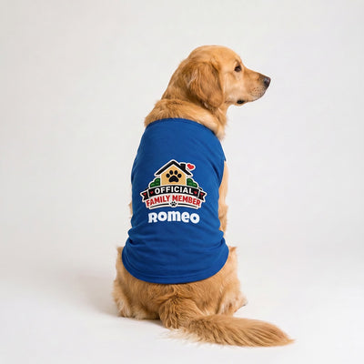 Personalized Pet Vest/Sando/T-Shirt - BLUE