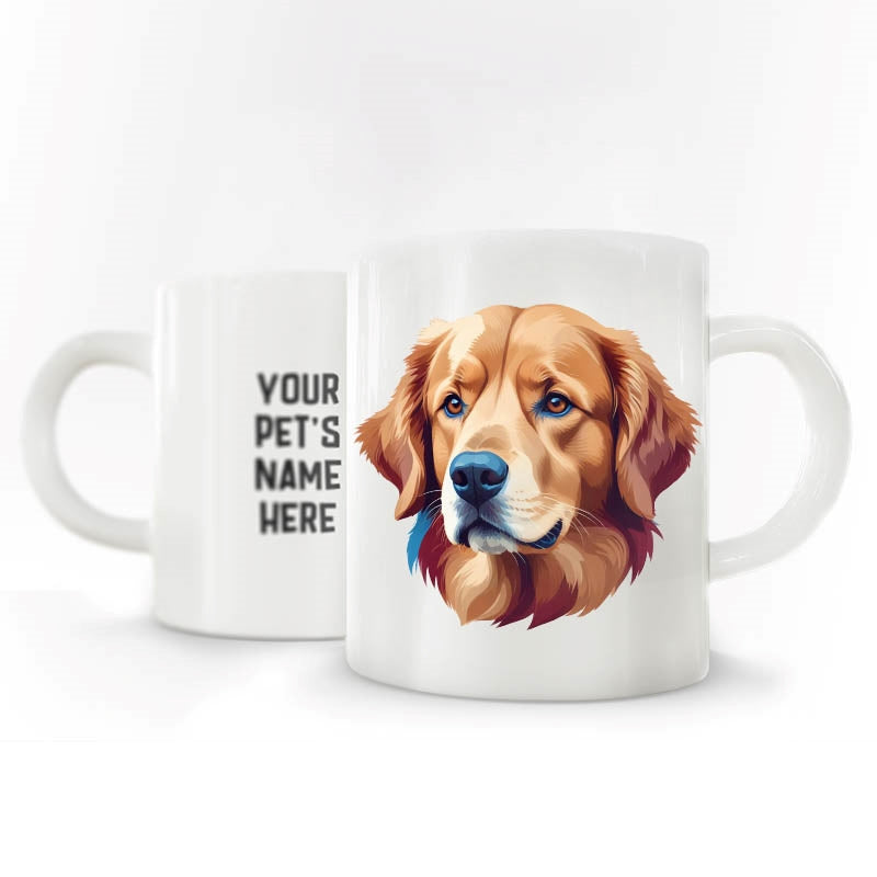 Personalized Pet Breed Coffee MUG - Graphical with Name