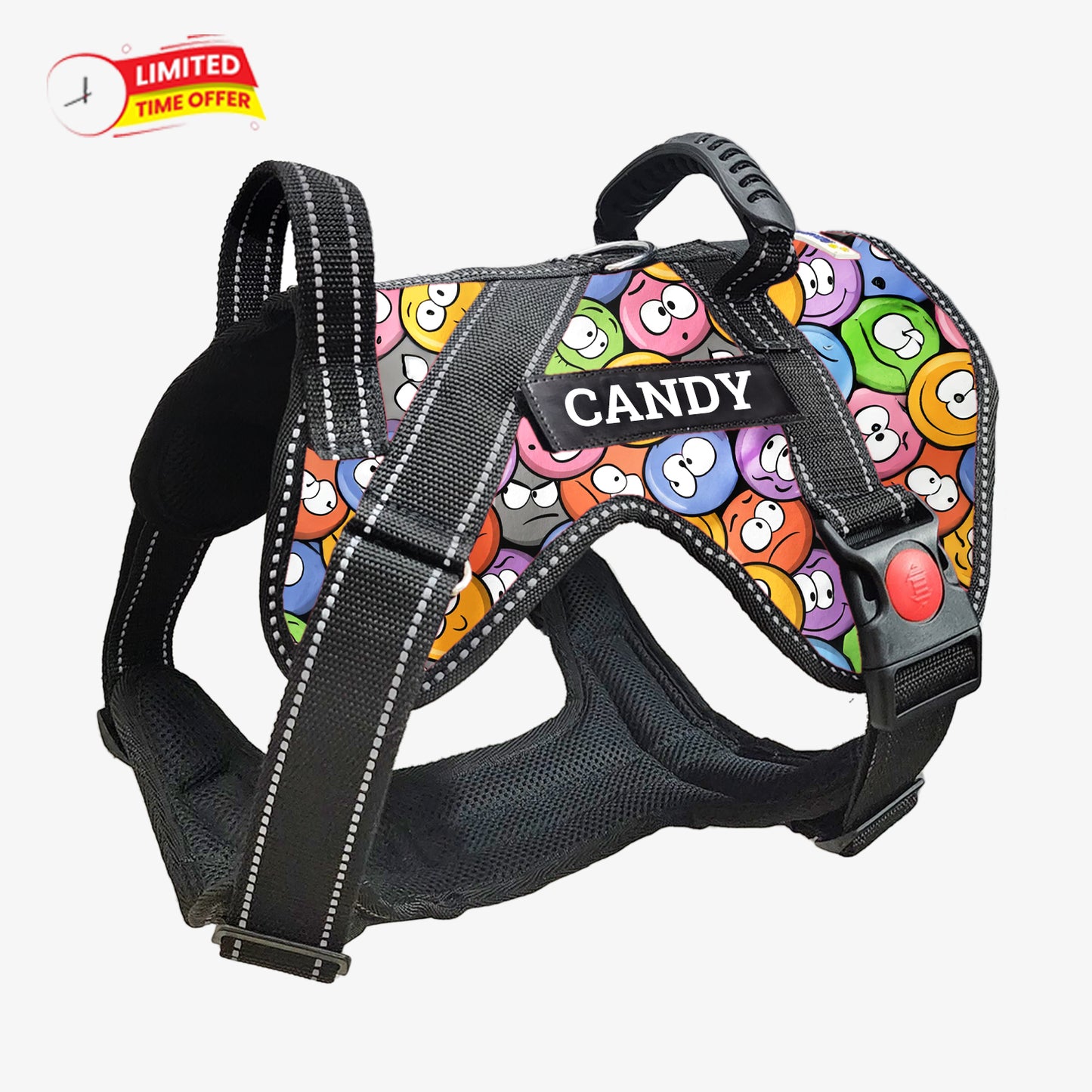 Personalized Supreme Harness - GROOVY EMOJI