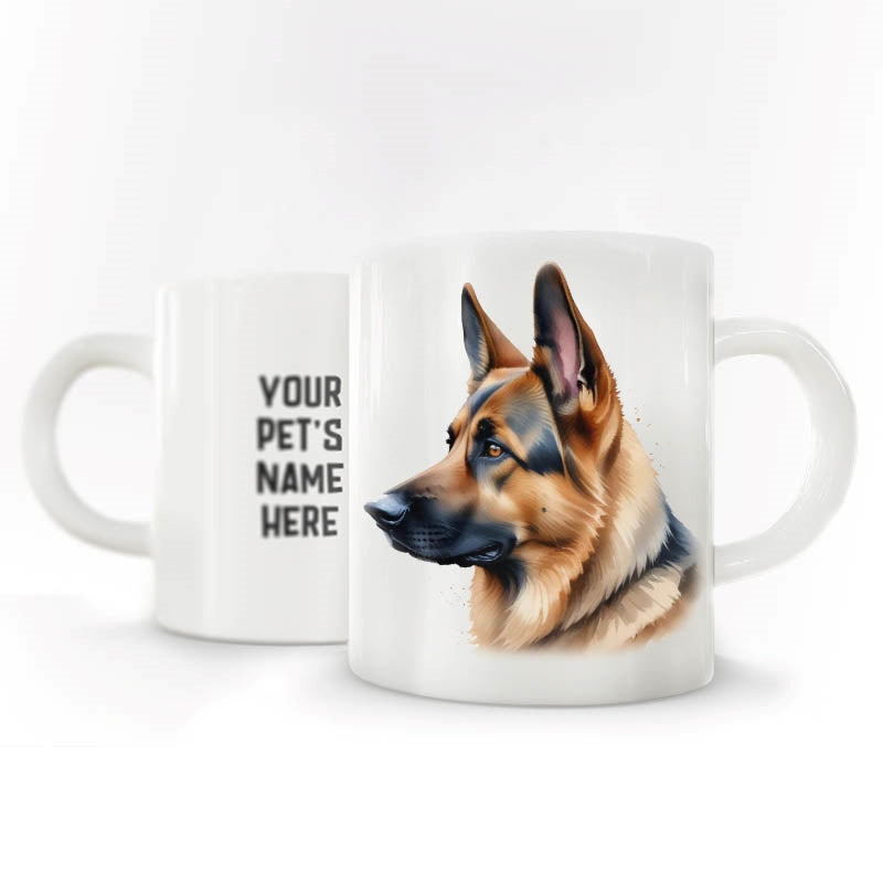 Personalized Pet Breed Coffee MUG - Graphical with Name