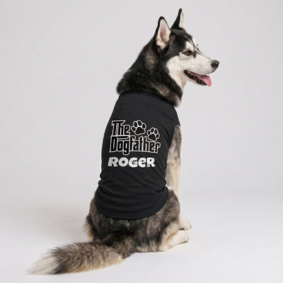 Personalized Pet Vest/Sando/T-Shirt - BLACK