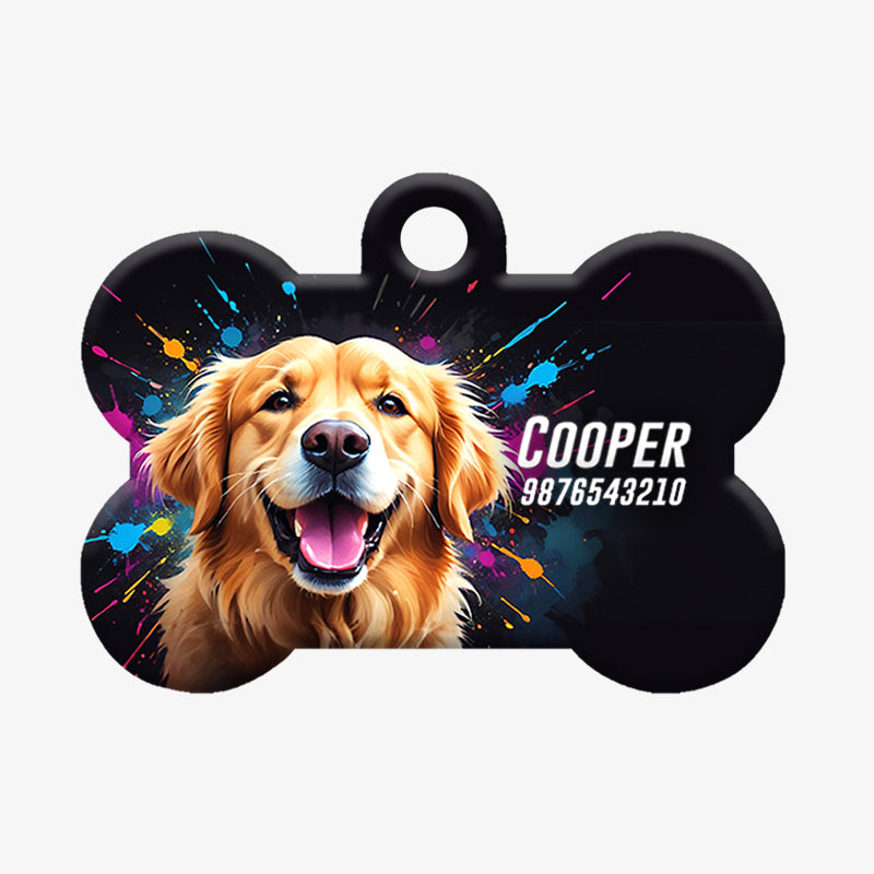Personalized Pet ID Tag - Golden Retriever