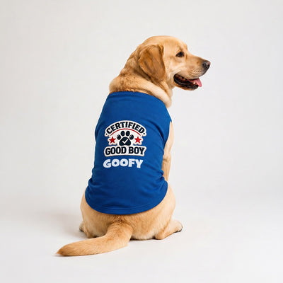 Personalized Pet Vest/Sando/T-Shirt - BLUE