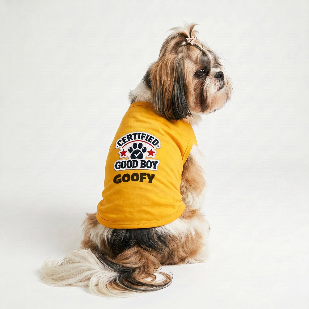 Personalized Pet Vest/Sando/T-Shirt - YELLOW