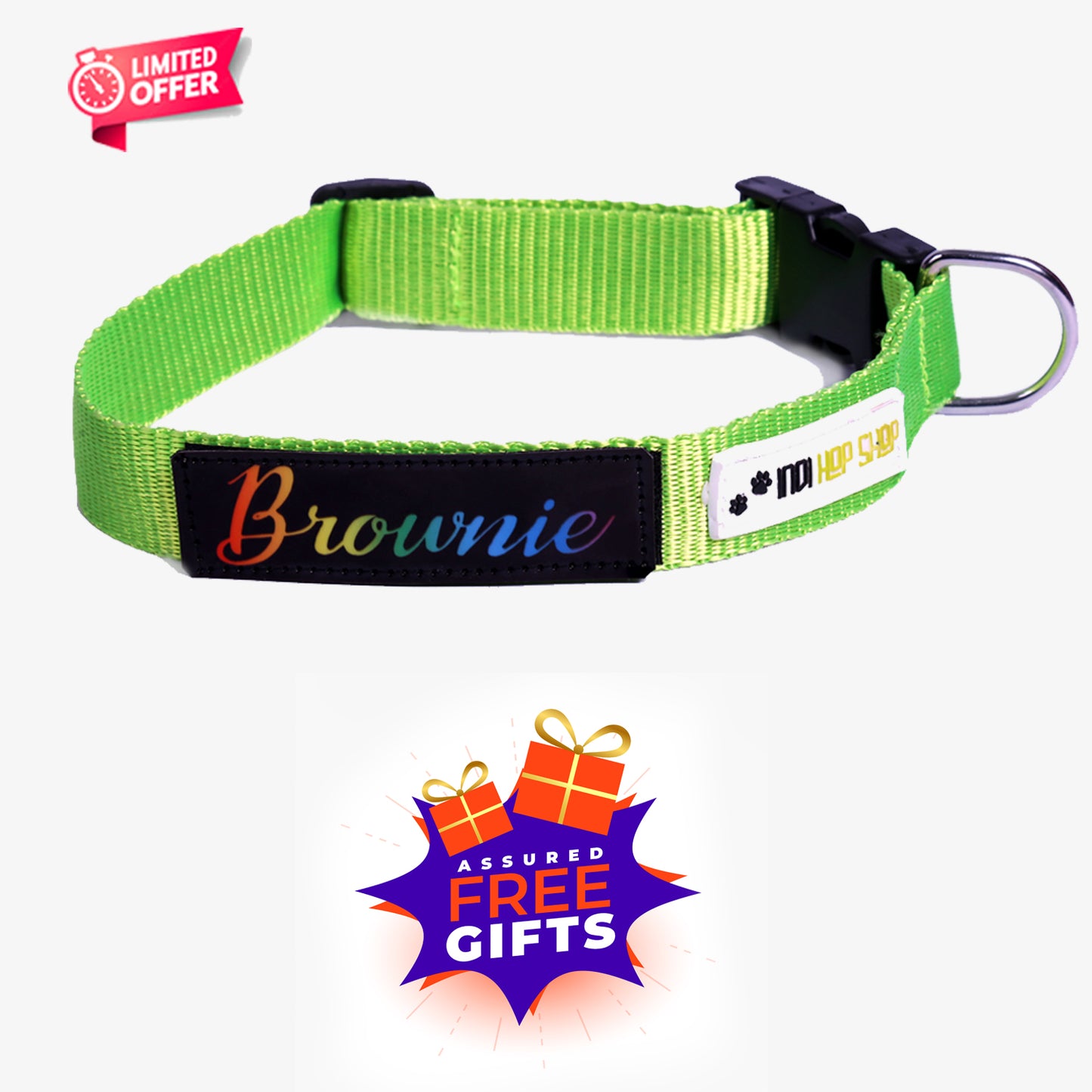 IndiHopShop Personalized Dog Collar