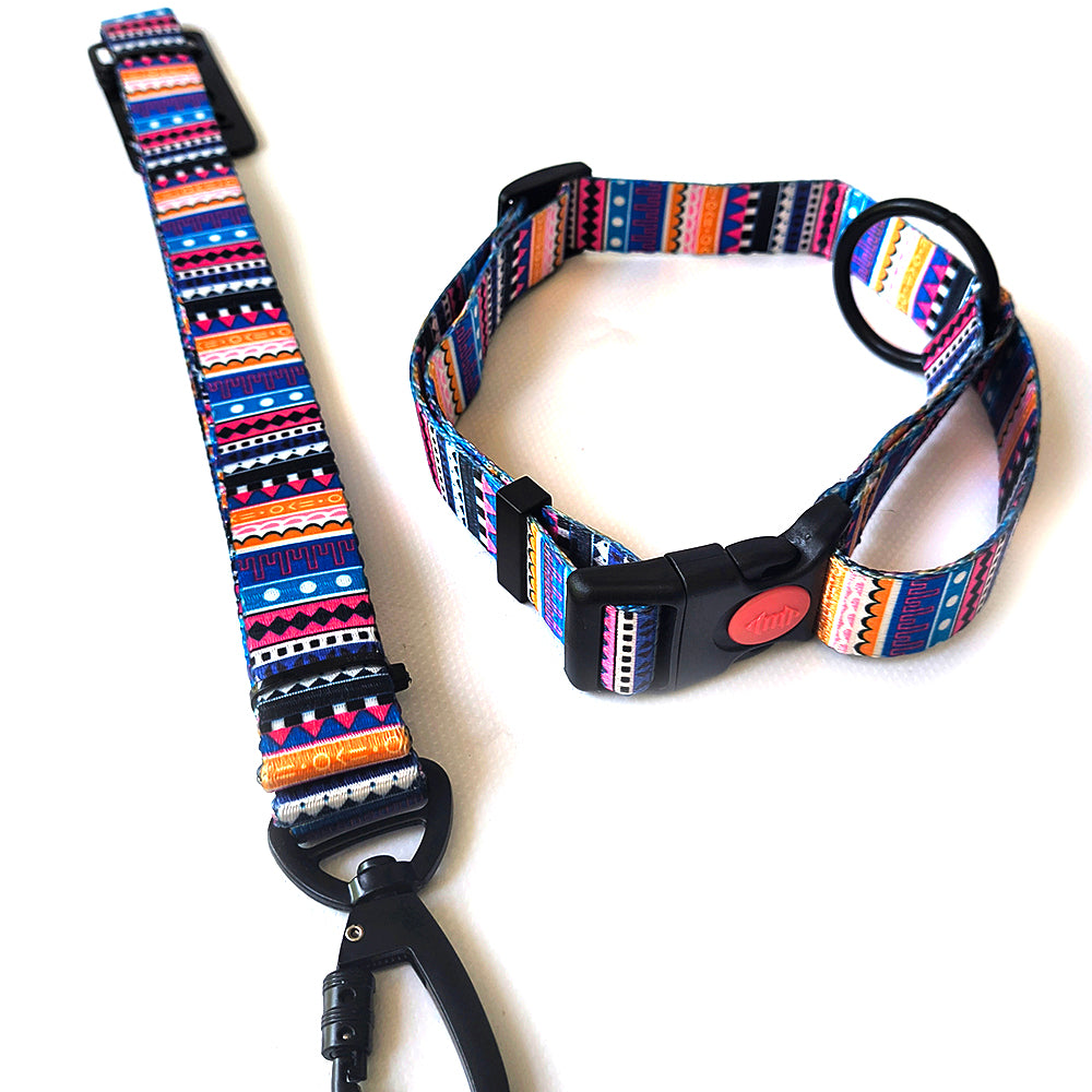 Premium Graphic Dog Collar and Leash Combo -ARABIAN NIGHTS