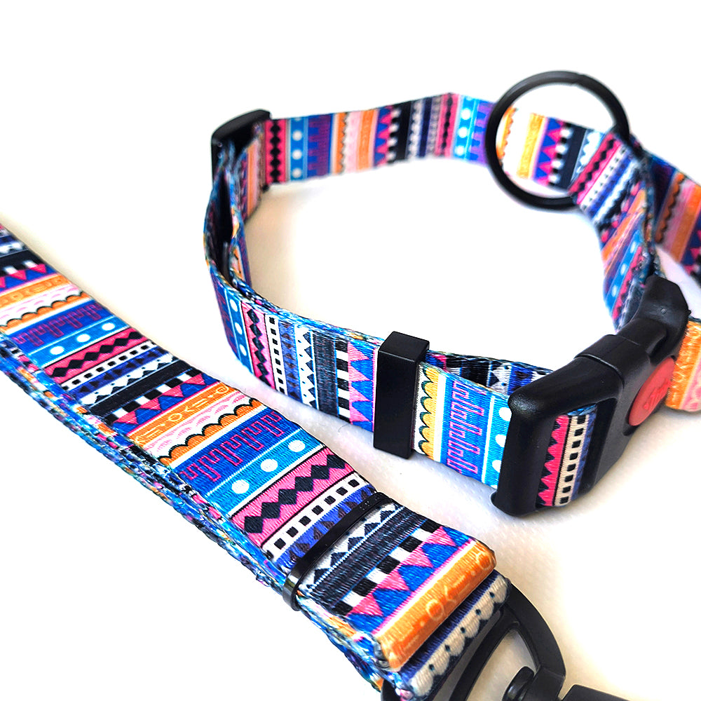 Premium Graphic Dog Collar and Leash Combo -ARABIAN NIGHTS