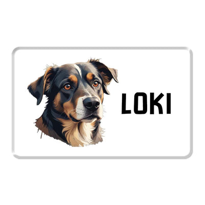 Personalized Pet Breed Fridge Magnet - Indie - Mix Color