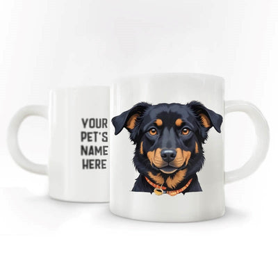 Personalized Pet Coffee Mug - Indie - Black Brown Mix