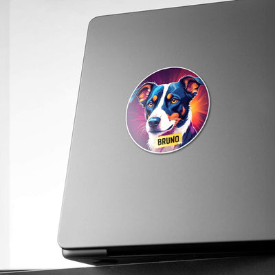 Personalized Breed Graphic Sticker - Indie - Mix Color