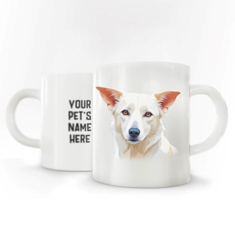 Personalized Pet Coffee Mug - Indie - White