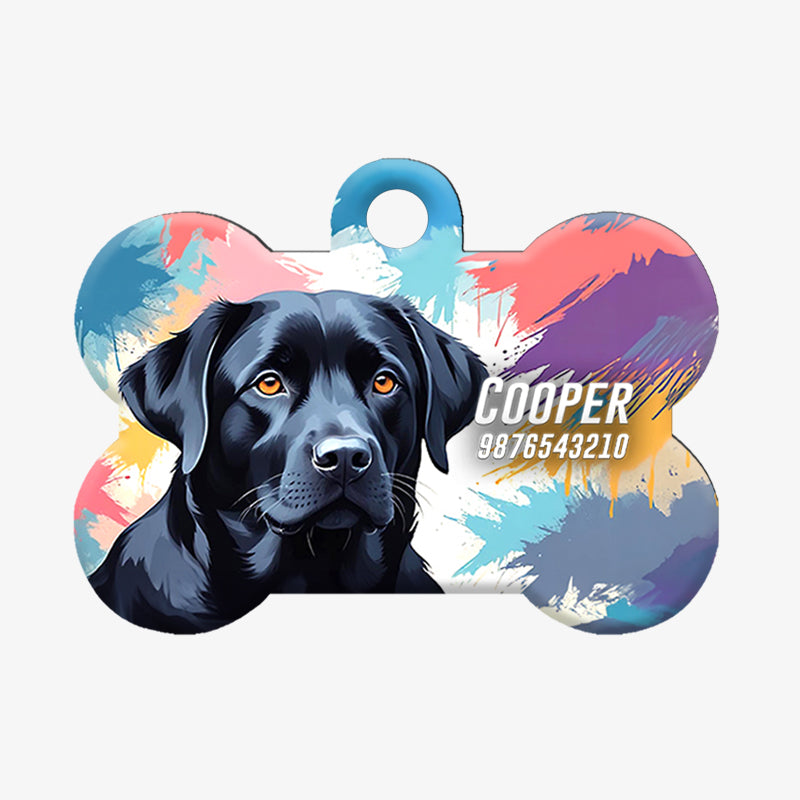 Personalized Pet ID Tag - Labrador Black