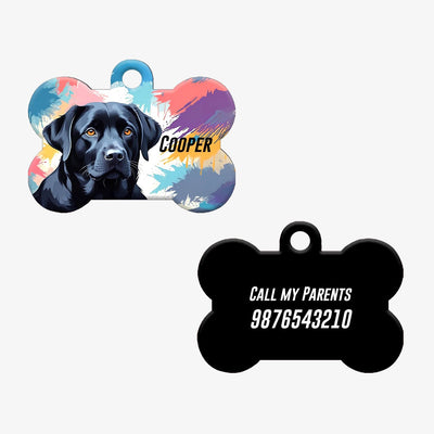 Personalized Pet ID Tag - Labrador Black