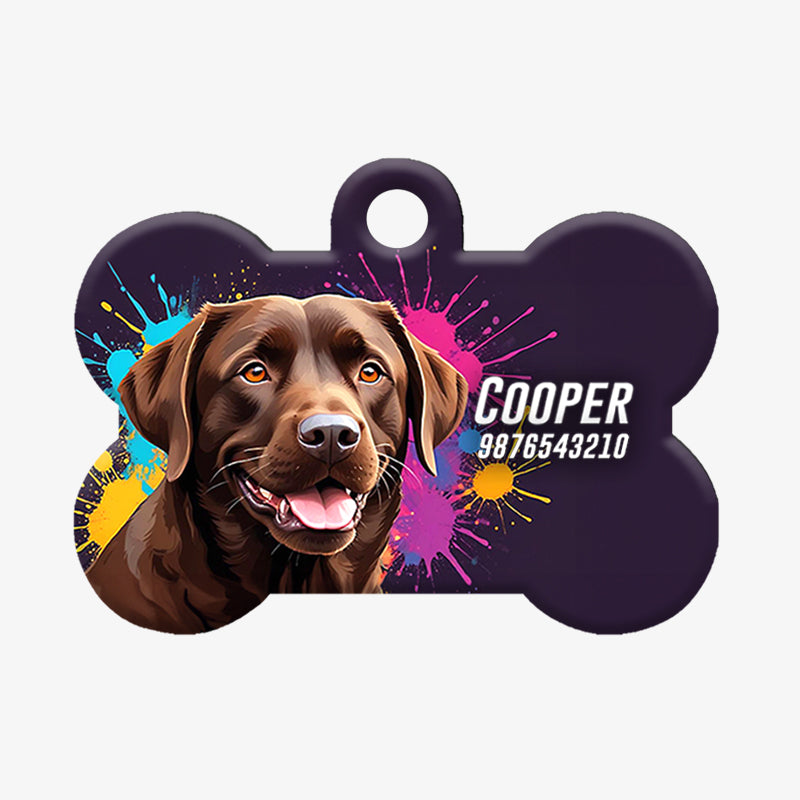 Personalized Pet ID Tag - Labrador Chocolate