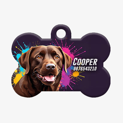 Personalized Pet ID Tag - Labrador Chocolate