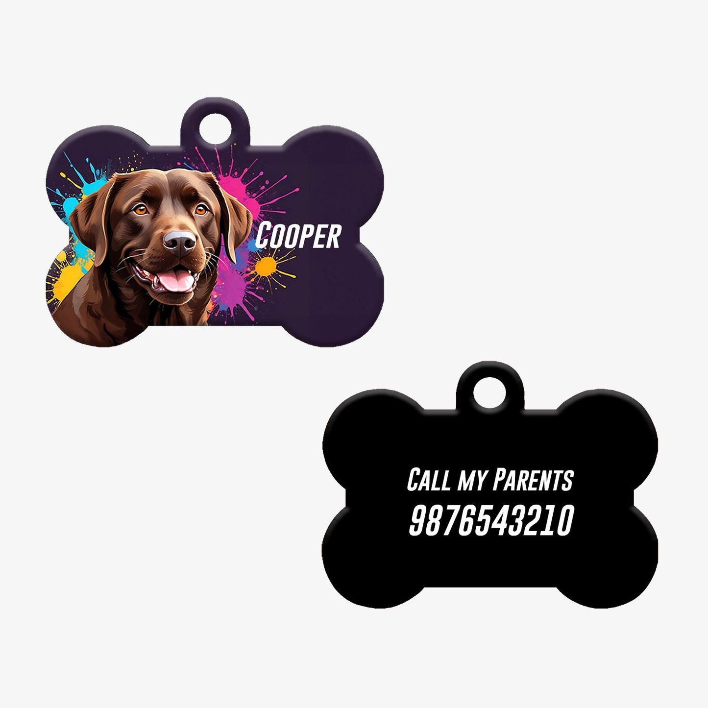 Personalized Pet ID Tag - Labrador Chocolate