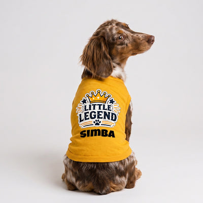 Personalized Pet Vest/Sando/T-Shirt - YELLOW