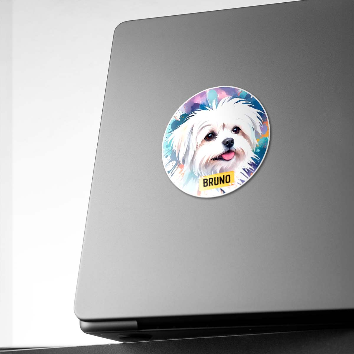 Personalized Sticker with Breed Graphic & Pet Name