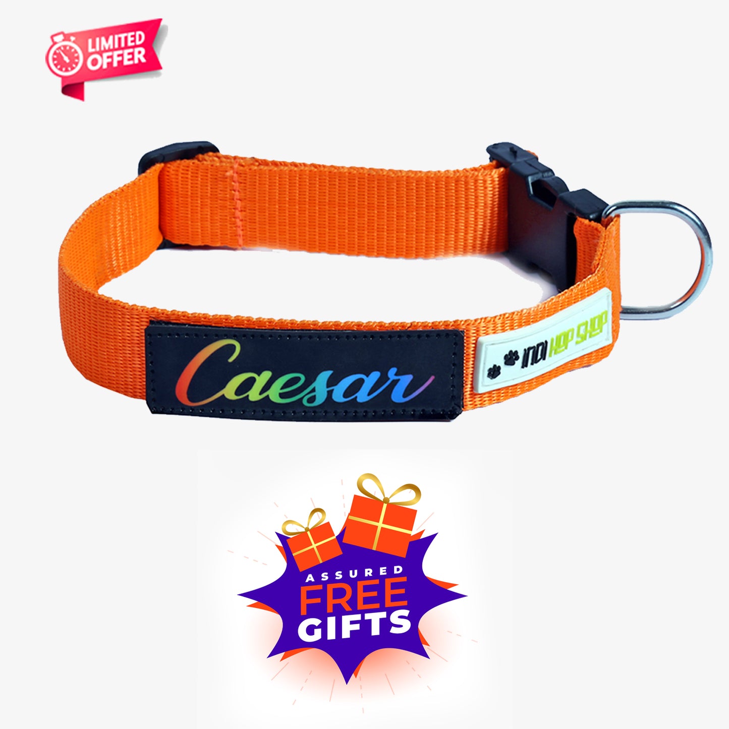 IndiHopShop Personalized Dog Collar