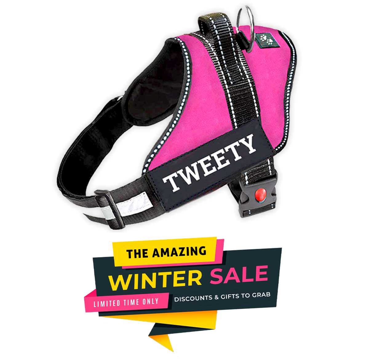 Personalized Dog Harness - PINK