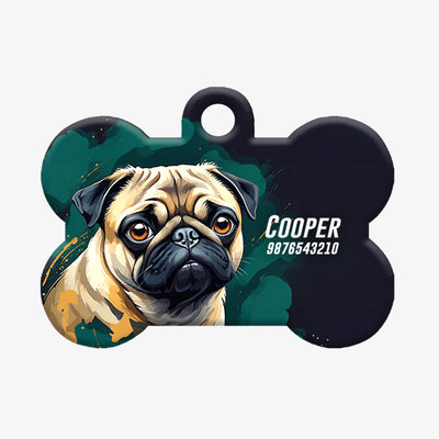 Personalized Pet ID Tag - Pug